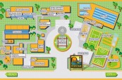 Mapa areálu školy, kde studenti mají vše, co ke svému studiu potřebují, Sun Pacific College, Cairns Austrálie